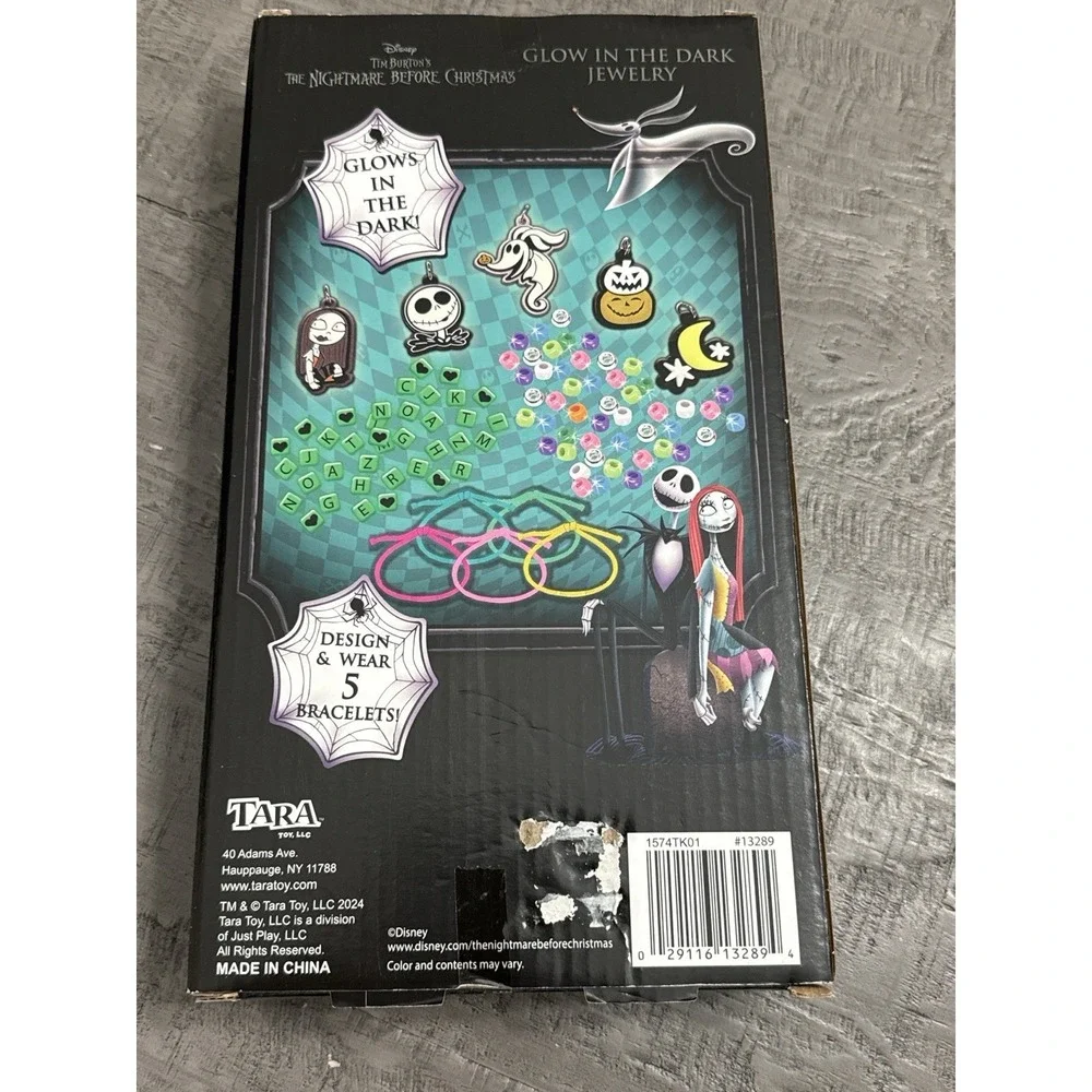 Nightmare Before Christmas‎ Glow in the Dark Jewelry Kit Jack Sally Zero New